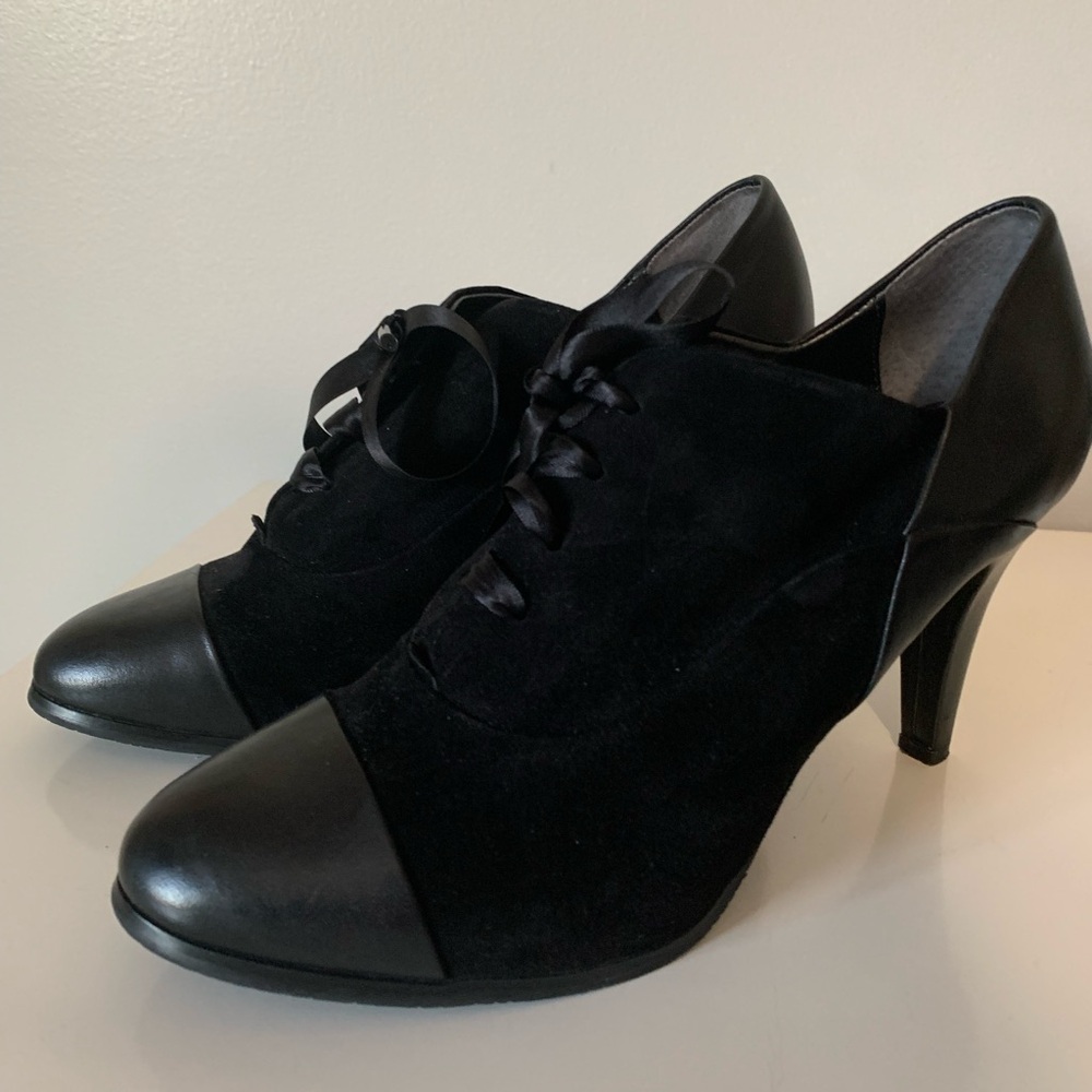Black Velvet Heels by TAHARI